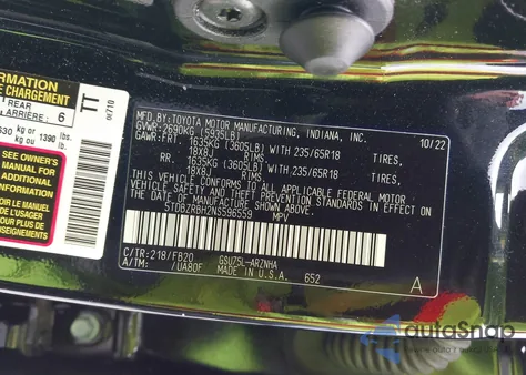 2022 Toyota Highlander Le z USA, uszkodzony, nr VIN 5TDBZRBH2NS596559